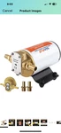 12V Self Priming Impeller Gear Pump 3.2 GPM/12.0 Lpm For Oil, Diesel, Lubricants. Fixed Price $99.99.