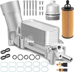 Aluminum Engine Oil Cooler Filter Housing Fits 11-16 Dodge Jeep Chrysler RAM3.6L. Fixed Price $54.75.