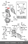 Genuine Oe Gasket, Timing Gear Rear Cover, 1132954021 For Toyota 11329-54021. Fixed Price $9.13.