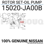 15020JA00B Genuine Nissan Rotor Set-oil Pump 15020-JA00B. Fixed Price $41.78.