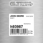 H93987 Shaft Fits John Deere (surplus Open Box). Fixed Price $568.32.