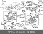 Genuine Oe Housing, Oil Filler Cap, 1218550020 For Toyota 12185-50020. Fixed Price $40.75.