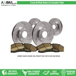 Axiombrakes Front Rear Drilled Rotors + Ceramic Pads For 07-11 Mazda RX-8. Fixed Price $172.39.