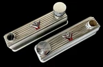 Cnc Machined Blue Thunder Ford Y-block 272, 292, 312 V8 Emblem Valve Covers. Fixed Price $532.00.