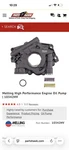 Melling 10342HV High Performance Volume/pressure Anodized Hardcoat Oil Pump. Fixed Price $175.00.