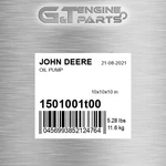 1501001T00 Oil Pump Fits John Deere (surplus Open Box). Fixed Price $200.21.