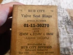 Hub City Valve Seat Inserts 30270. Fixed Price $25.00.
