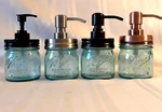 Soap Pump Dispenser Ball 1/2 Pint Mason Jar Stainless Bronze Black Copper Small. Fixed Price $8.99.