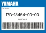 Yamaha Genuine Hose, Oil 17D-13464-00-00. Fixed Price $88.79.