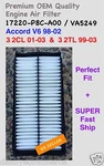 For Accord V6 Acura 3.2CL & 3.2TL VA5249 Engine Air Filter 17220-P8C-A00. Fixed Price $37.75.