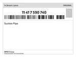 Genuine Bmw Suction Pipe 11-41-7-590-740 New. Fixed Price $124.81.