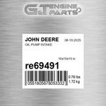 RE69491 Oil Pump Intake Fits John Deere (surplus Open Box). Fixed Price $157.34.