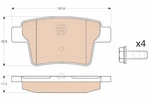 Trw GDB1988 Brake Pad Set, Disc Ford, Jaguar. Fixed Price $47.71.